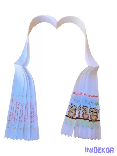 Ballagási szalag 4 cm óvodás - Kis bagoly