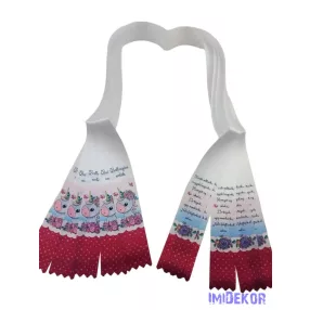 Ballagási szalag 4 cm óvodás - Virágos bébi unikornis