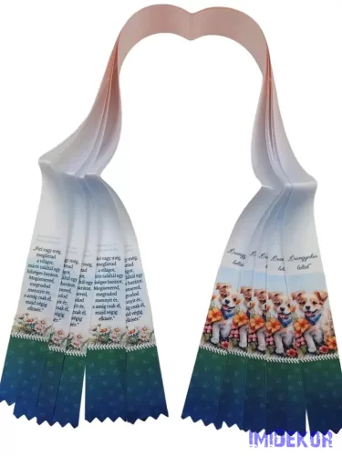 Ballagási szalag 4 cm óvodás - "Őrangyalra leltél" kiskutyás