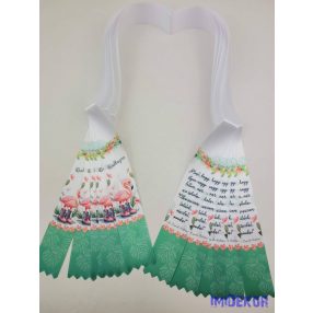 Ballagási szalag 4 cm óvodás - Flamingós