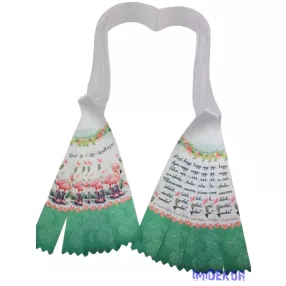 Ballagási szalag 4 cm óvodás - Flamingós