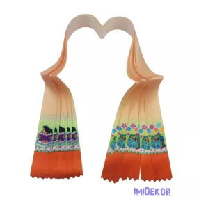 Ballagási szalag 4 cm óvodás - Sárga baglyos