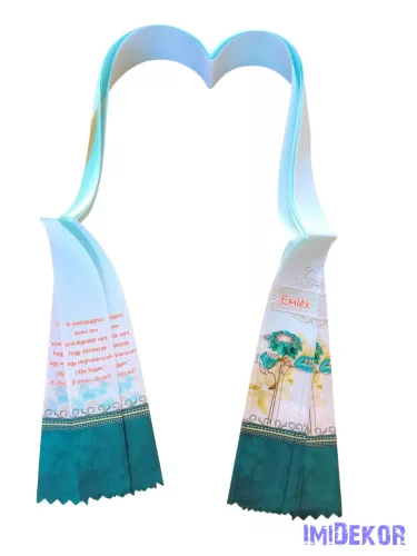 Ballagási szalag 5 cm - Zöldes réti virág