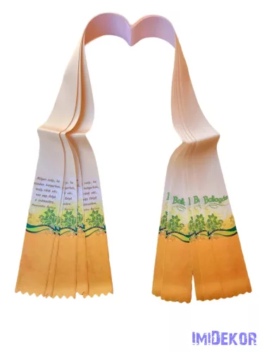 Ballagási szalag 5 cm - Púder-narancs