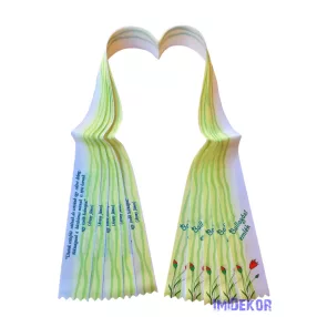 Ballagási szalag 5 cm - Csíkos virág