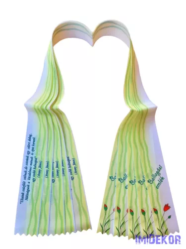 Ballagási szalag 5 cm - Csíkos virág