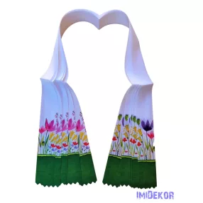 Ballagási szalag 5 cm - Réti virágok