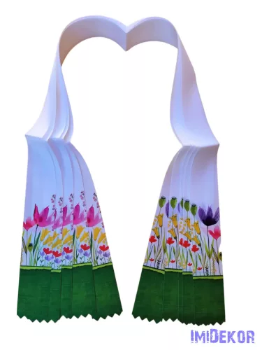 Ballagási szalag 5 cm - Réti virágok