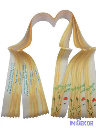 Ballagási szalag 5 cm - Sárga csíkos