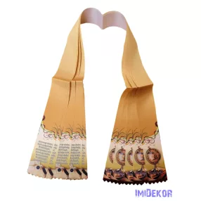 Ballagási szalag 6 cm - Barnás földgömb