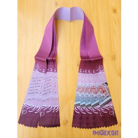 Ballagási szalag 6 cm - Babarózsaszín rózsa