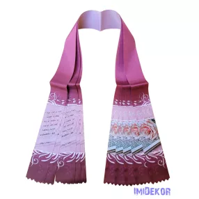 Ballagási szalag 6 cm - Babarózsaszín rózsa