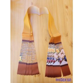 Ballagási szalag 6 cm - Barnás narancs