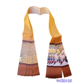 Ballagási szalag 6 cm - Barnás narancs