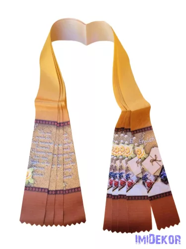 Ballagási szalag 6 cm - Barnás narancs