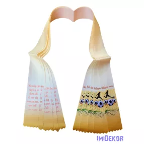 Ballagási szalag 6 cm - Sárga foci