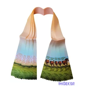 Ballagási szalag 6 cm - Barna lovas