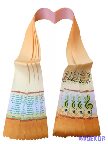 Ballagási szalag 6 cm - Krémes violinkulcs