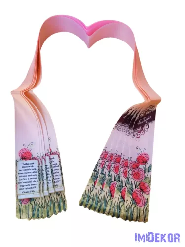 Ballagási szalag 6 cm - Púder virág