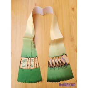 Ballagási szalag 6 cm - Zöldes pergamen