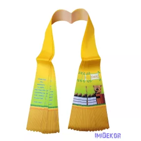 Ballagási szalag 6 cm - Könyves maci