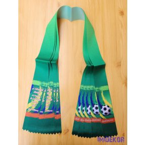 Ballagási szalag 6 cm - Zöld foci