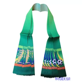 Ballagási szalag 6 cm - Zöld foci