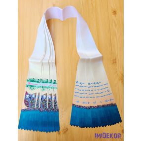 Ballagási szalag 6 cm - Virágos bagoly