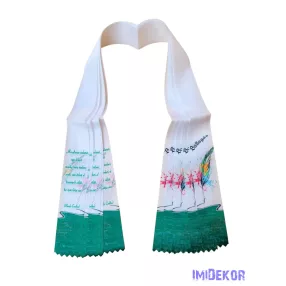 Ballagási szalag 6 cm - Sokszínű toll