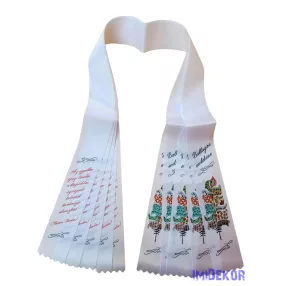 Ballagási szalag 6 cm - Mintás-Weöres