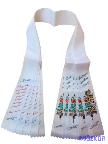 Ballagási szalag 6 cm - Mintás-Weöres