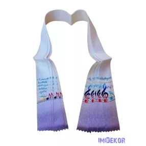 Ballagási szalag 6 cm - Violinkulcs és hangjegy