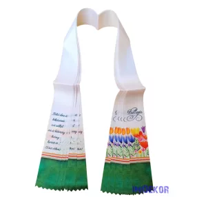 Ballagási szalag 6 cm - Réti virágmintás