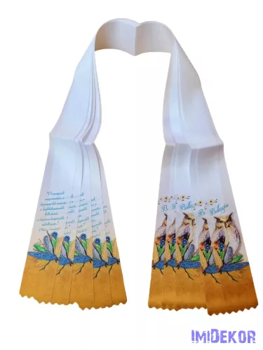 Ballagási szalag 6 cm - Toll és bagoly