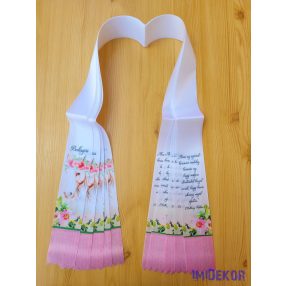 Ballagási szalag 6 cm - Virágkoszorús ló