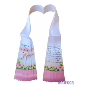 Ballagási szalag 6 cm - Virágkoszorús ló