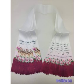 Ballagási szalag 6 cm - Peóniás Bagoly