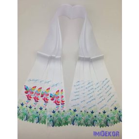 Ballagási szalag 6 cm - Színes lepkés