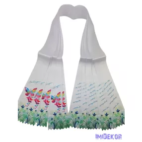 Ballagási szalag 6 cm - Színes lepkés