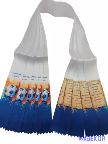 Ballagási szalag 6 cm - Focilabdás