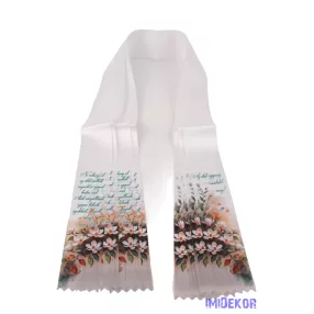 Ballagási szalag 6 cm - Magnóliás