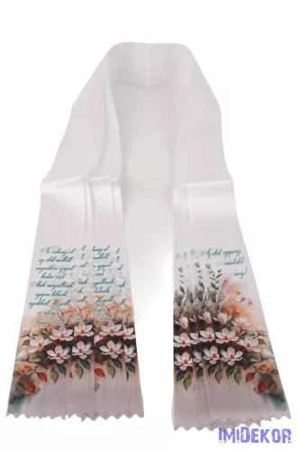 Ballagási szalag 6 cm - Magnóliás