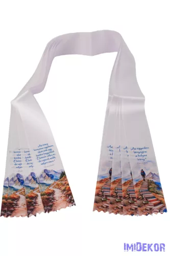 Ballagási szalag 6 cm - Könyves lépcső