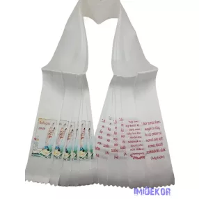 Ballagási szalag 7 cm - Könyv hosszú tollakkal