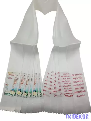 Ballagási szalag 7 cm - Könyv hosszú tollakkal