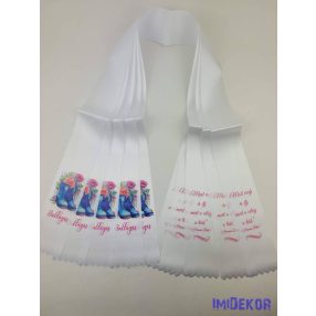 Ballagási szalag 7 cm - Kék csizmás