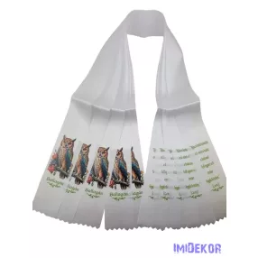 Ballagási szalag 7 cm - Szép bagoly