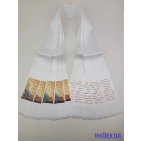 Ballagási szalag 7 cm - Könyv búzavirággal