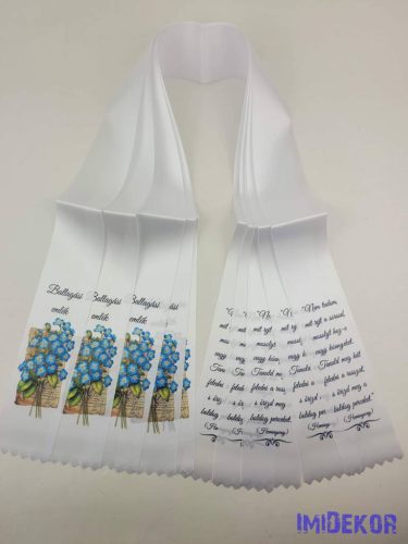Ballagási szalag 7 cm - Búzavirágos
