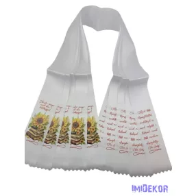 Ballagási szalag 7 cm - Könyv napraforgóval